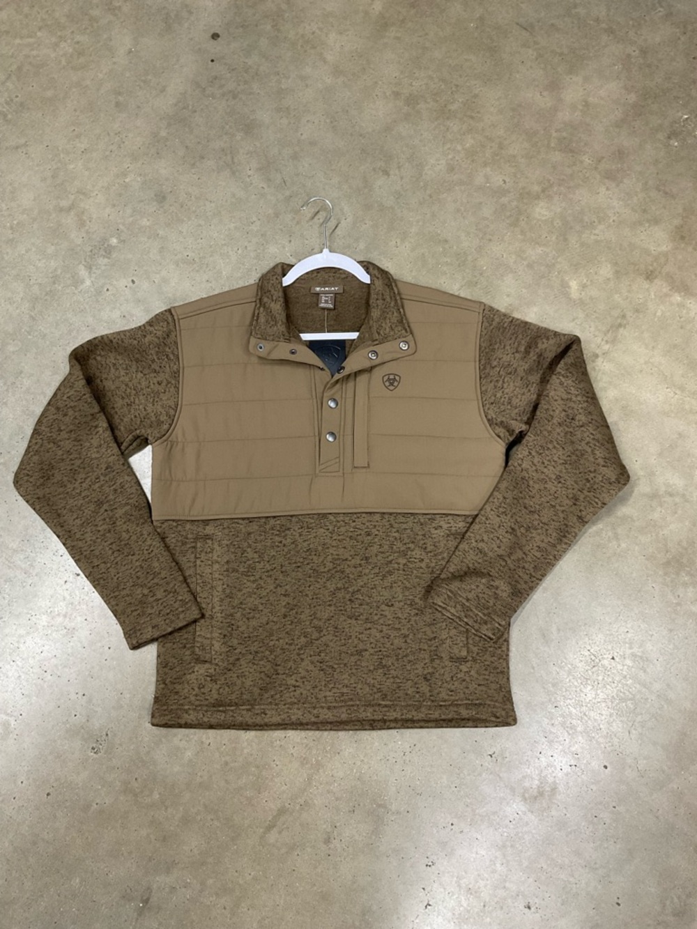 Ariat Brown Quilted Pullover Sweatshirt